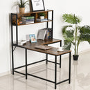 HOMCOM Shelving Unit - Brown & Black