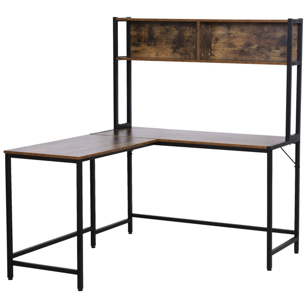 HOMCOM Shelving Unit - Brown & Black