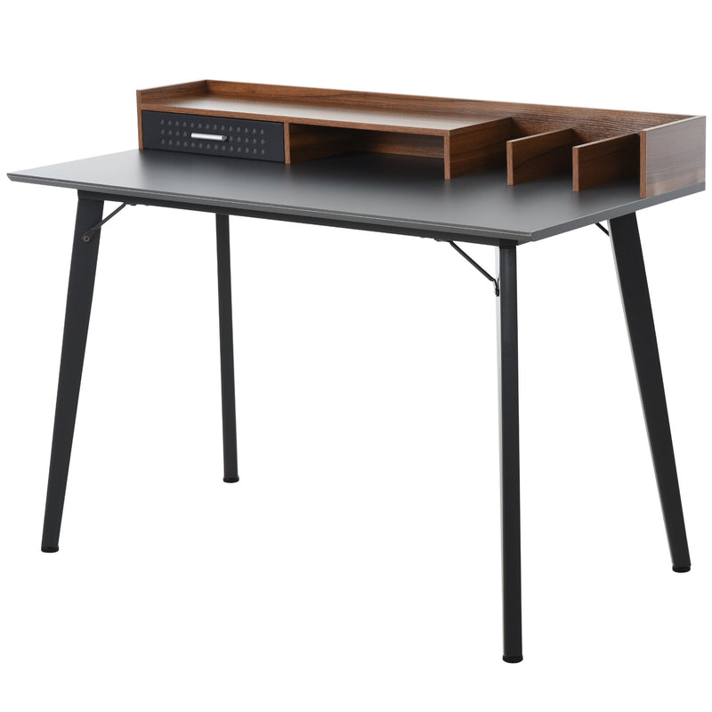 MDF Organised Compartment Home Office Desk Black