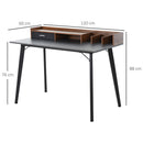 MDF Organised Compartment Home Office Desk Black