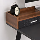 MDF Organised Compartment Home Office Desk Black