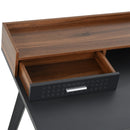 MDF Organised Compartment Home Office Desk Black