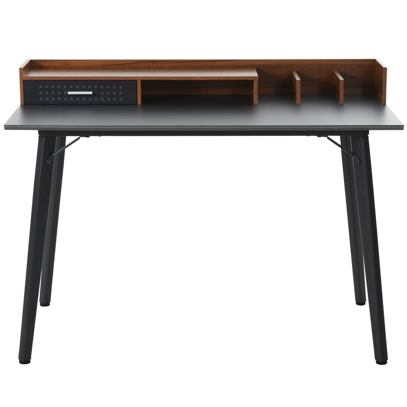 MDF Organised Compartment Home Office Desk Black