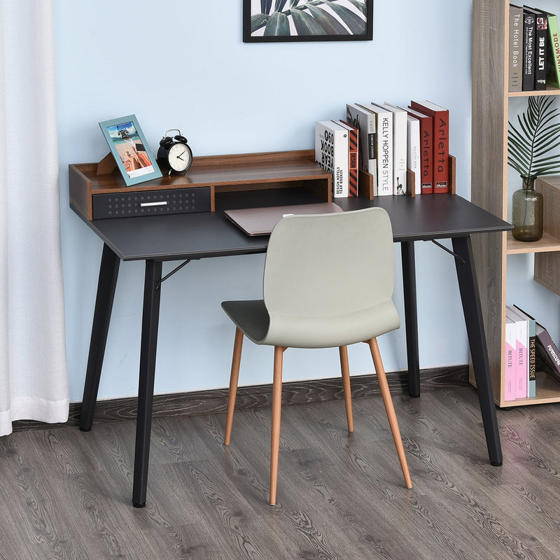 MDF Organised Compartment Home Office Desk Black