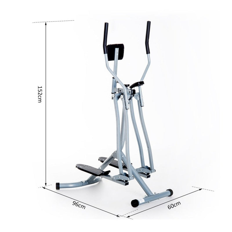 Air Walker Glider Cross Trainer Gym Fitness Exercise Machine GliderCross W/LCD-Silver/Black