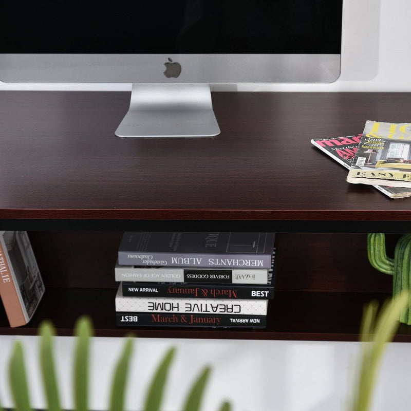 Particle Board 2-Tier Writing Desk Brown