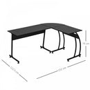 Particle Board L-Shaped Home Office Desk Black