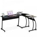 Particle Board L-Shaped Home Office Desk Black