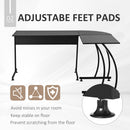 Particle Board L-Shaped Home Office Desk Black