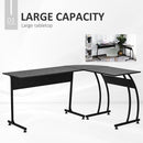 Particle Board L-Shaped Home Office Desk Black