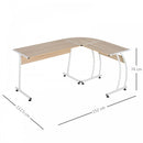 Particle Board L-Shaped Home Office Desk White/Oak