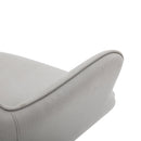 PU Leather Tufted Swivel Accent Chair Grey