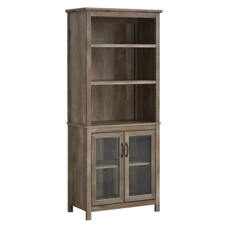 MDF Multifunctional 5-Tier Display Storage Cabinet Bookcase with Adjustable Shelves for Kitchen, Living Room - Brown