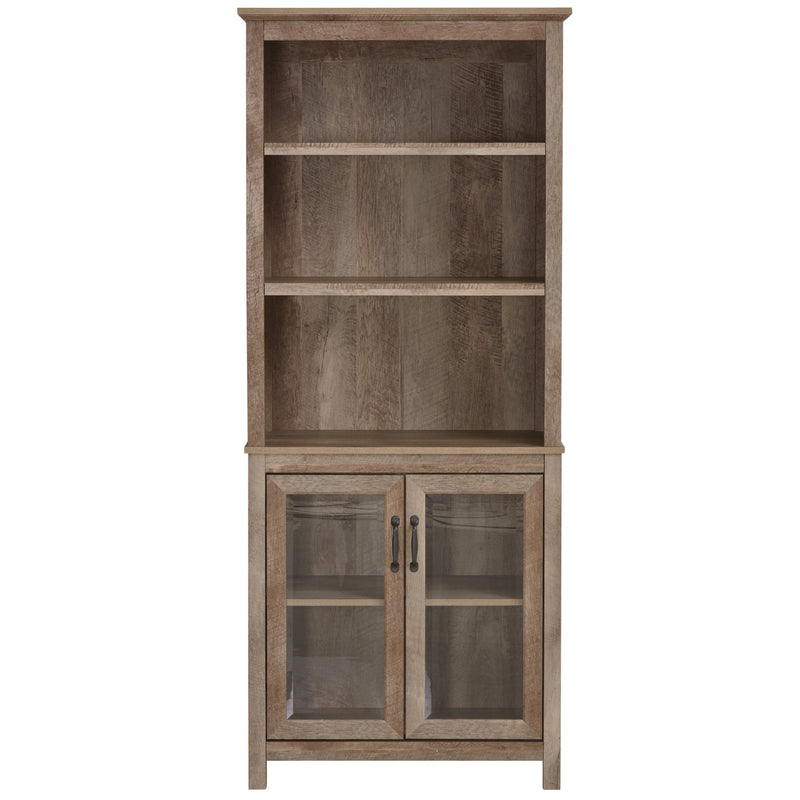 MDF Multifunctional 5-Tier Display Storage Cabinet Bookcase with Adjustable Shelves for Kitchen, Living Room - Brown