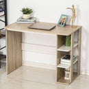 HOMCOM Wood Effect Office Desk - Brown & White