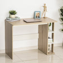 HOMCOM Wood Effect Office Desk - Brown & White