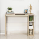 HOMCOM Wood Effect Office Desk - Brown & White