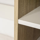 HOMCOM Wood Effect Office Desk - Brown & White