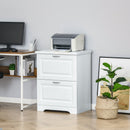 Modern Filing Cabinet with 2 Drawers, Handle, Printer Table, Vertical File Cabinets, for Home, Office - White