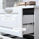 Modern Filing Cabinet with 2 Drawers, Handle, Printer Table, Vertical File Cabinets, for Home, Office - White