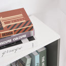 3-Tier Wooden Bookcase, Display Shelf Freestanding Decorative Storage Shelving, Home Office Grey and White Shelves Decor