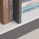 3-Tier Wooden Bookcase, Display Shelf Freestanding Decorative Storage Shelving, Home Office Grey and White Shelves Decor