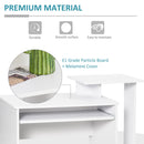 Computer Desk With Sliding Keyboard Tray Storage Drawer Shelf Home Office Workstation White