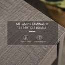 Computer Desk Study Standing Writing Table Workstation with Storage Shelf & Drawer, Grey Drawer for Home Office