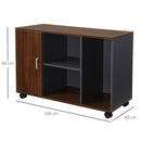 File Cabinet with Rolling Wheels for Legal Letter Sized Files Printer Stand with Wooden Documents Storage Chest for Home Office Modern Mobile