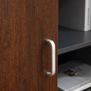 File Cabinet with Rolling Wheels for Legal Letter Sized Files Printer Stand with Wooden Documents Storage Chest for Home Office Modern Mobile