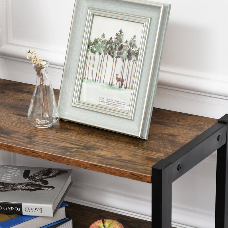 Bookshelf, Floor-Standing Storage Cabinet with 3 Shelves and Cupboard with Double Door, Bookcase in Home Office, Living Room, Multifunctional, Industrial Design - Rustic Brown