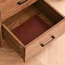 Compact Desk with Shelf, Drawer Writing Table for Home Study, Office - Walnut Wood Colour