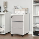 HOMCOM Filing Unit with  Central Locking System - White