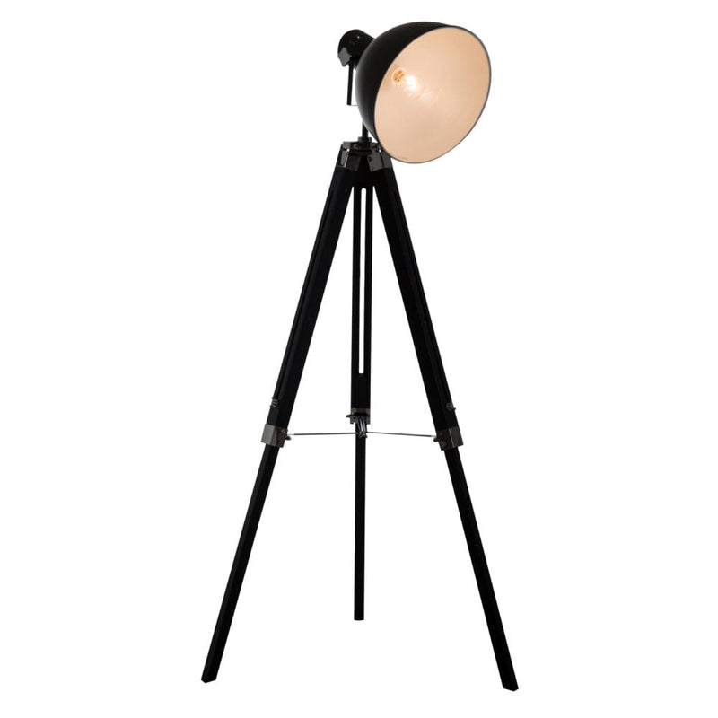 HOMCOM Retro Tripod Floor Lamp-White  |