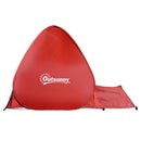 Outsunny Pop-up Portable Beach Tent - Red