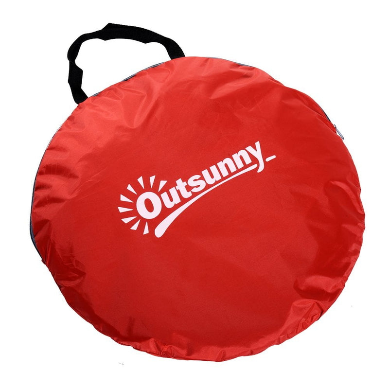 Outsunny Pop-up Portable Beach Tent - Red