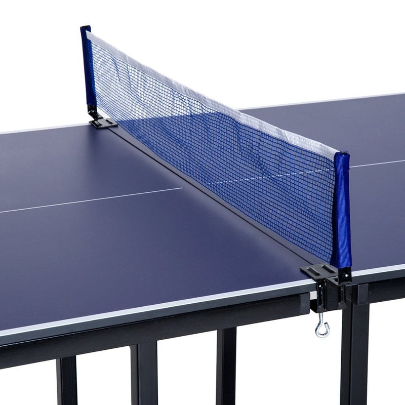 HOMCOM 6ft 182cm Mini Table Tennis Table Folding Ping Pong Table with - Blue