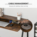 100cm Wide Writing Desk Computer Table Home Office PC Laptop Workstation Storage Shelf Color Rustic Brown Metal Frame