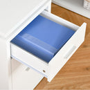 L-Shaped Computer Desk Home Office Corner Desk Study Workstation Table with Storage Shelves and Drawers, White