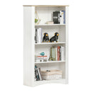 4-Tier Bookcase, Modern Multi-Purpose Storage Cabinet, Freestanding Display Unit for Study, Living Room, White Bookcase