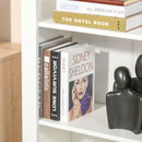 4-Tier Bookcase, Modern Multi-Purpose Storage Cabinet, Freestanding Display Unit for Study, Living Room, White Bookcase