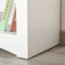 4-Tier Bookcase, Modern Multi-Purpose Storage Cabinet, Freestanding Display Unit for Study, Living Room, White Bookcase