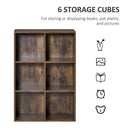 Cubic Cabinet Bookcase Shelves Storage Display for Study, Living Room, Home, office, Rustic Brown Office