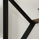 Writing Desk Computer Table Home Office PC Laptop Workstation Storage Shelf Black Brown Wood Effect K-Shaped Leg