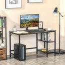 Computer Desk, Home Office Desk for Study, Writing with 2 Storage Shelves on Left or Right, Steel Frame, Frame