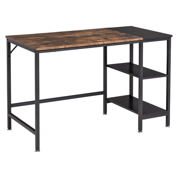 Computer Desk, Home Office Desk for Study, Writing with 2 Storage Shelves on Left or Right, Steel Frame, Frame