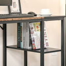 Computer Desk, Home Office Desk for Study, Writing with 2 Storage Shelves on Left or Right, Steel Frame, Frame