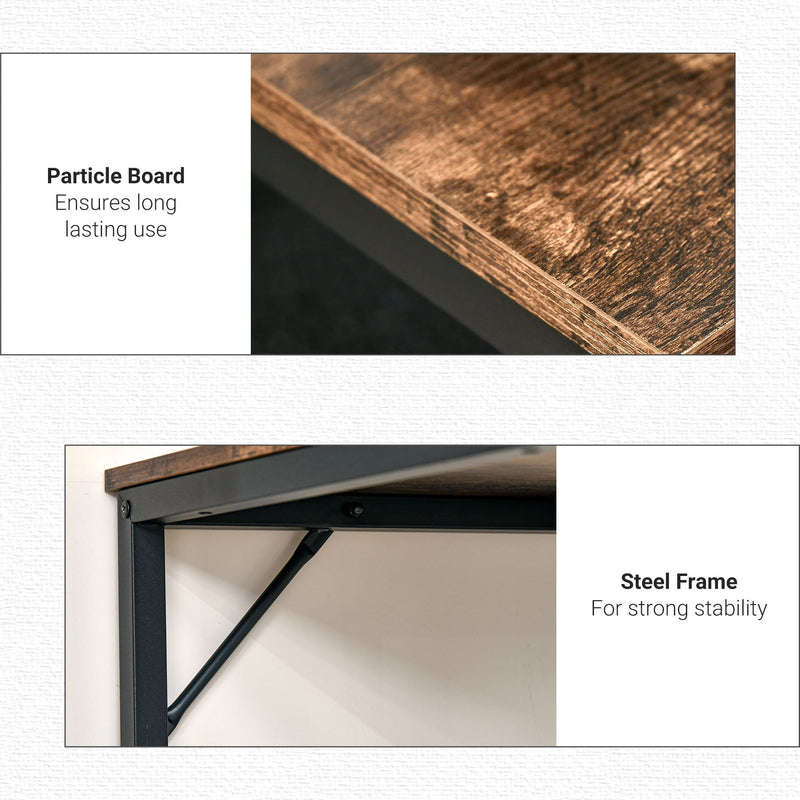 Computer Desk, Home Office Workstation for Study, Writing with CPU Stand and Drawer, Steel Frame, 120x60x75cm w/ Storage Drawer