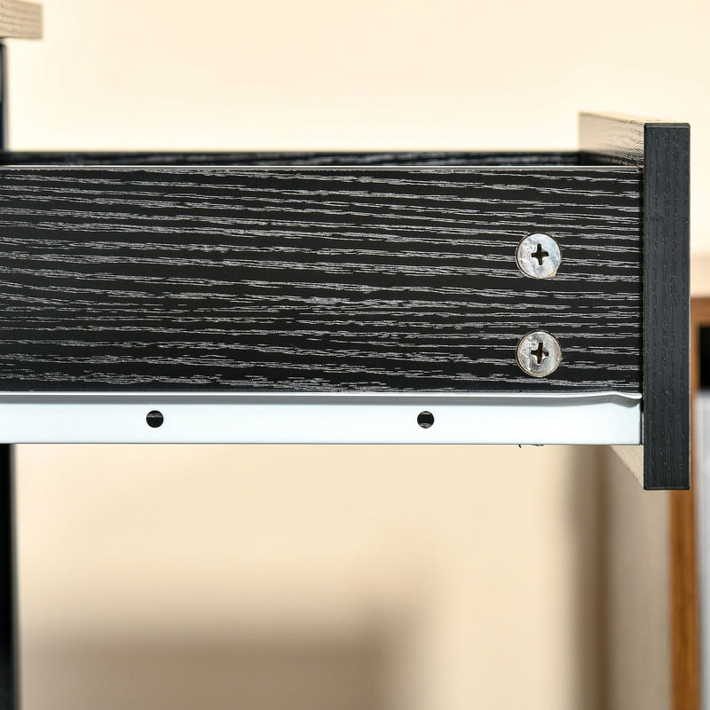 Computer Desk, Home Office Workstation for Study, Writing with CPU Stand and Drawer, Steel Frame, 120x60x75cm w/ Storage Drawer