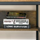 Home Computer Desk Writing Study Table Offcie PC Workstation with Storage Shelf, Rustic Brown w/ Storage